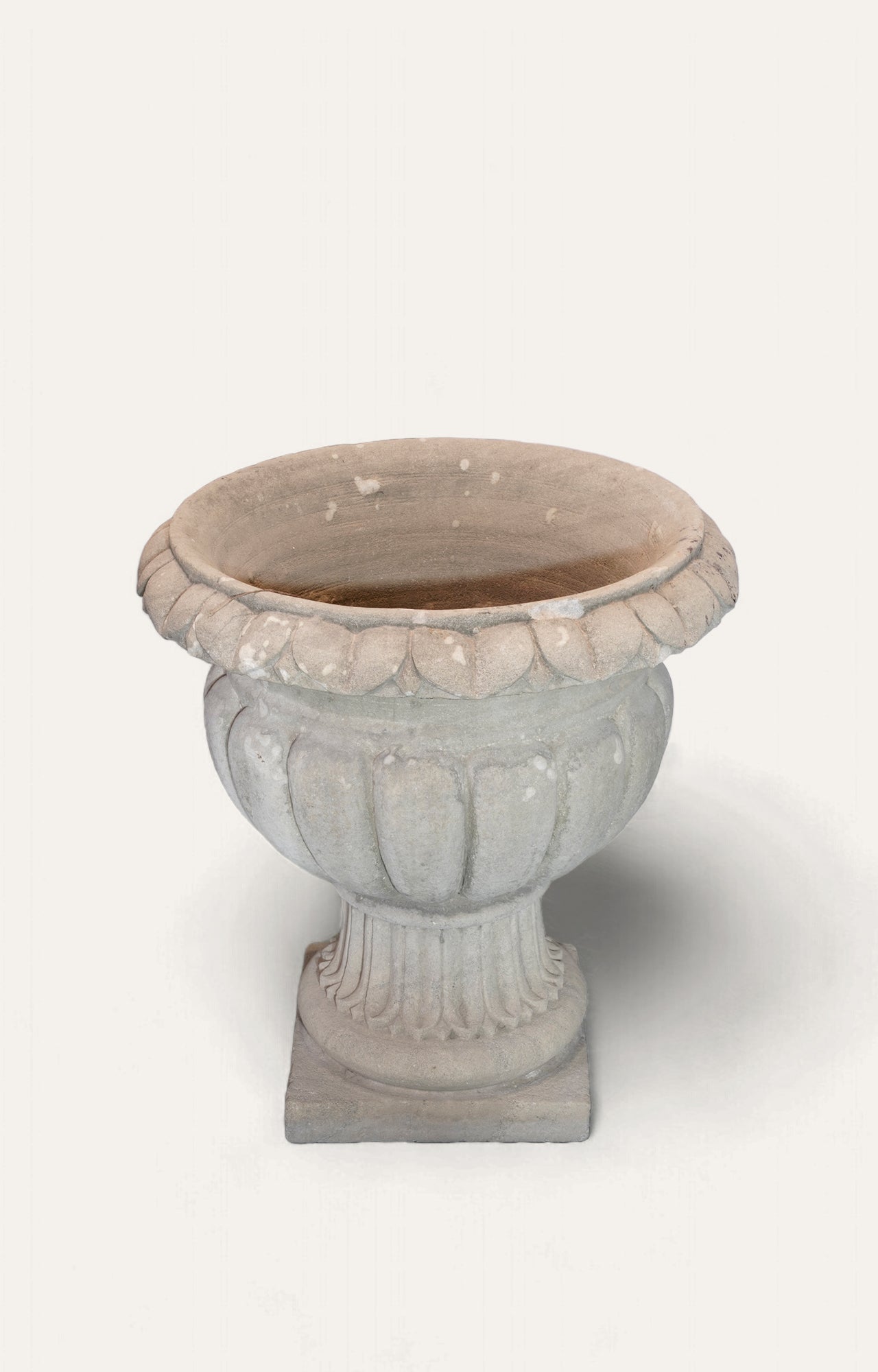 A Large-scaled French Neoclassical Carved Limestone Gadrooned Urns_3