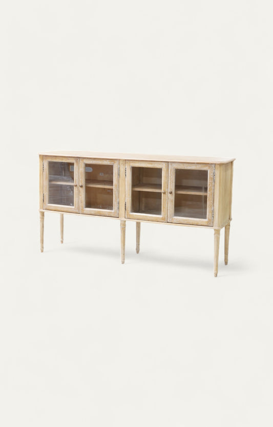 Wooden Tv unit with 2 Glass Doors
