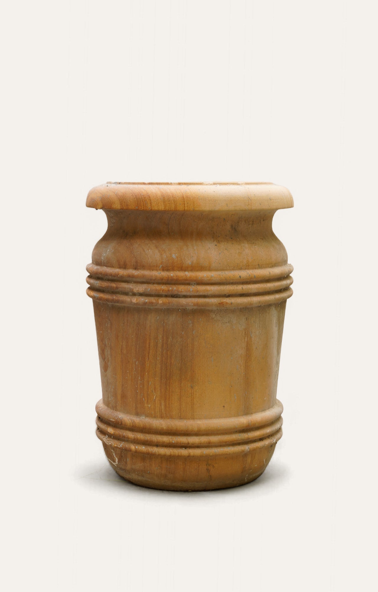 Classic Double Rolled Rim Sandstone Planter - main