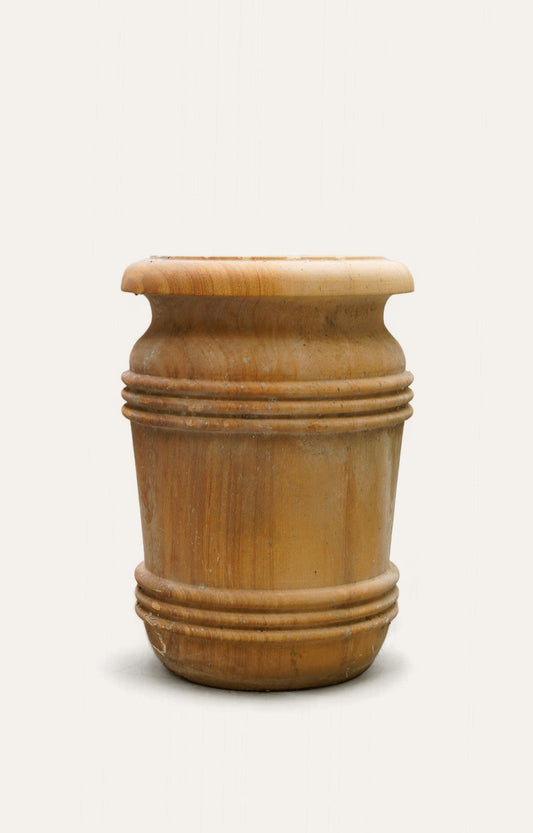 Classic Double Rolled Rim Sandstone Planter - main