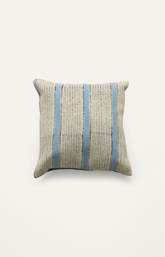 Handwoven Cotton Cushion Cover with Faded Stripe Print
