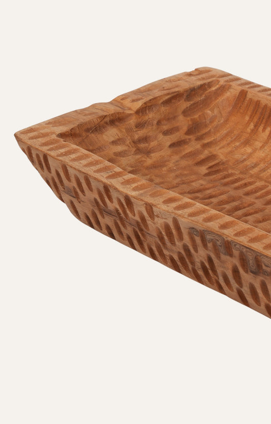 Geometric Pattern Wooden Tray