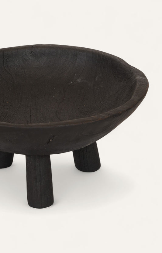 Black Pedestal Bowl
