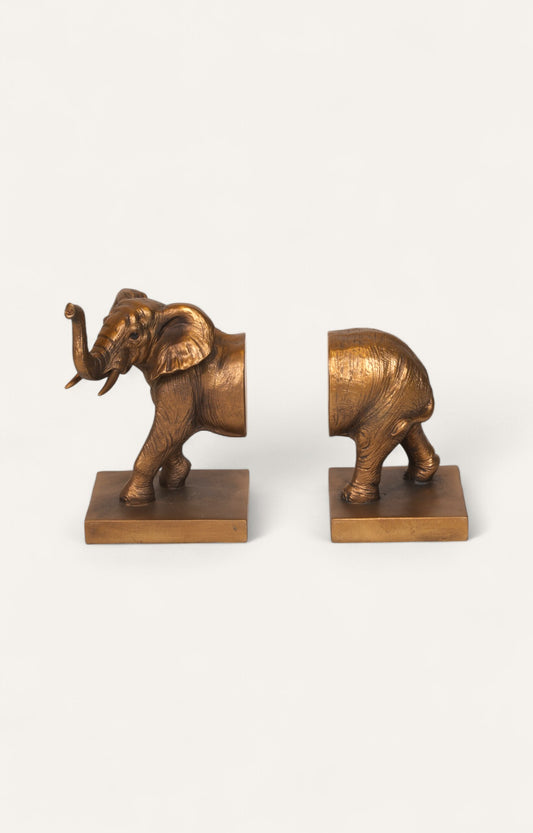 Regal Resin Elephant Bookend Set