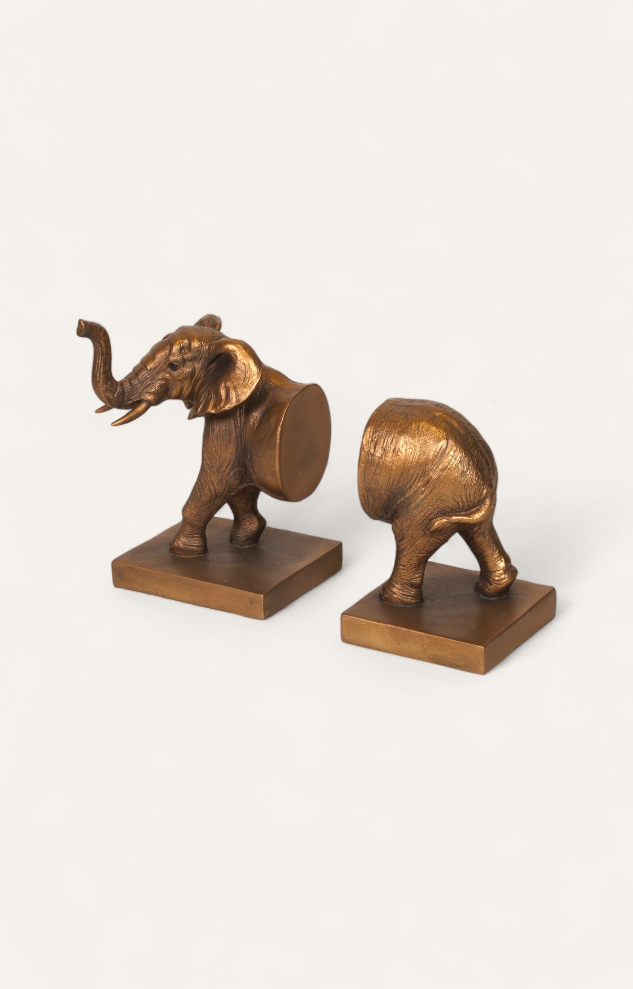 Regal Resin Elephant Bookend Set