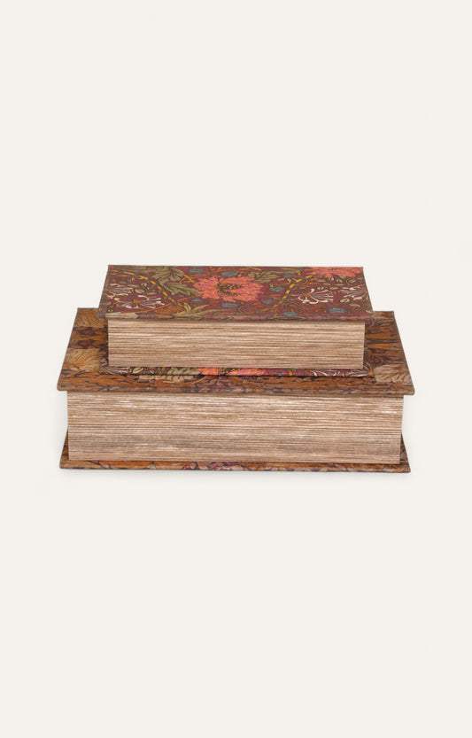 Floral Vintage Book Storage Box Set