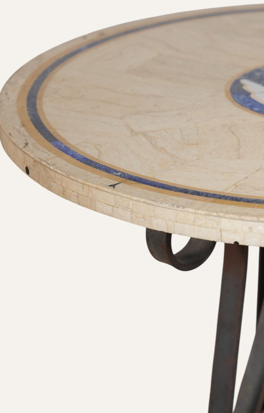 Marble Top With Metal Base Table