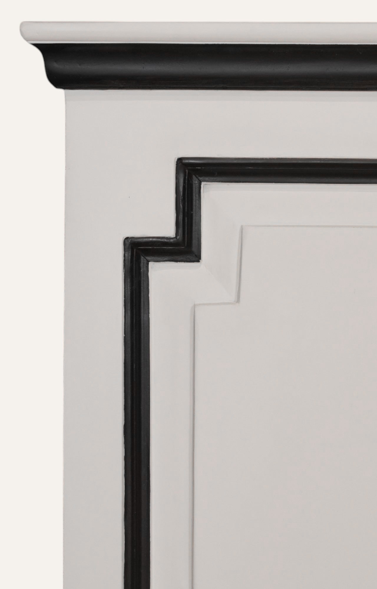 Modern Geometric Acacia Wood Bed