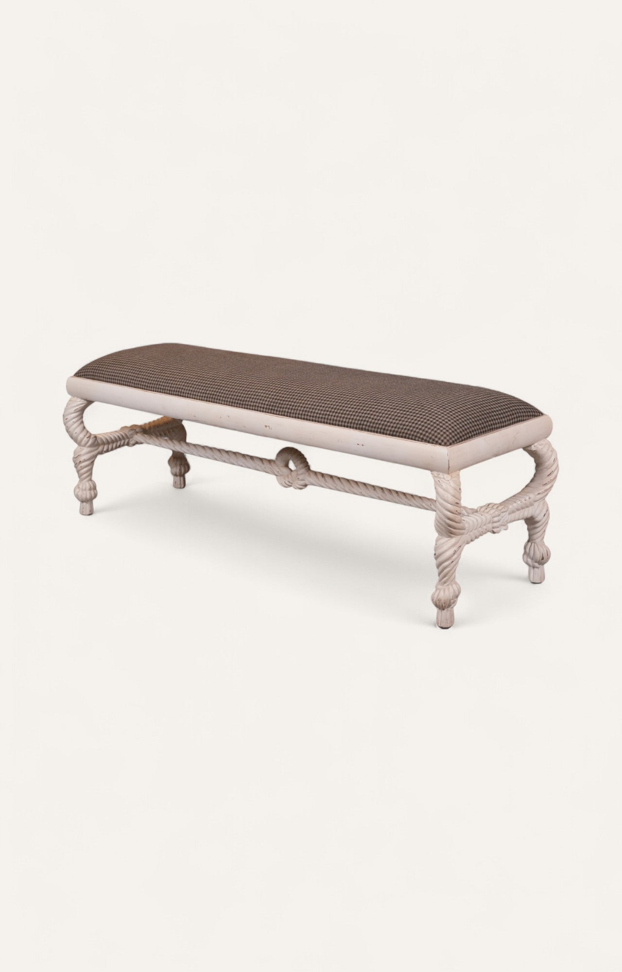 Spindle leg Upholstered Bench