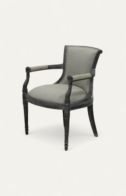 French Distressed Arm Chair - Blue