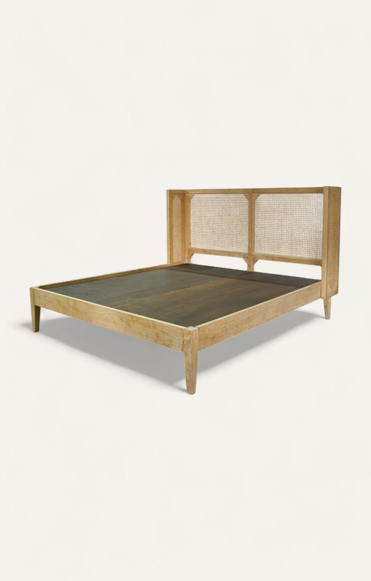 Rainey Natural Rattan King Size Bed