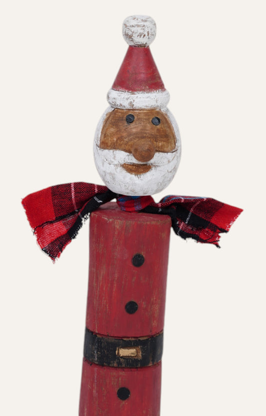 Joyeux Noel Cute Santa Wood