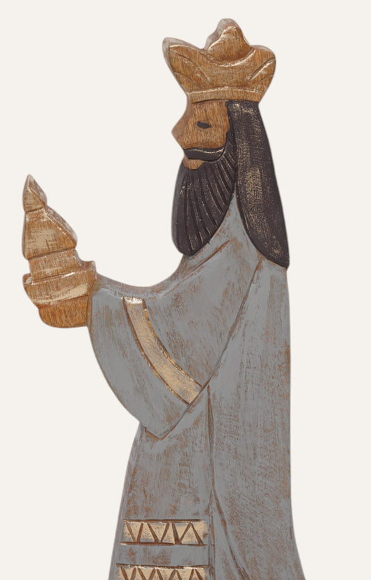 Wise King Balthazar - Wooden Christmas Decoration