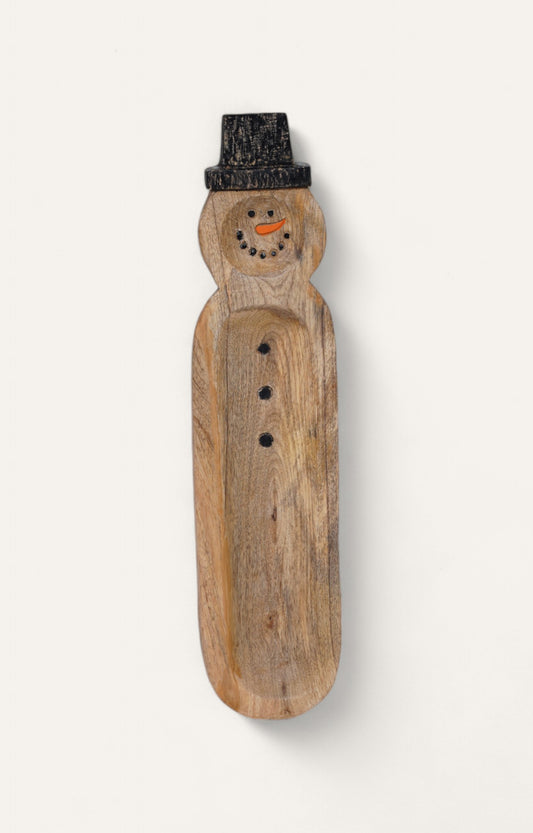 Snowman Serving Tray: Christmas Cheer on a Plate