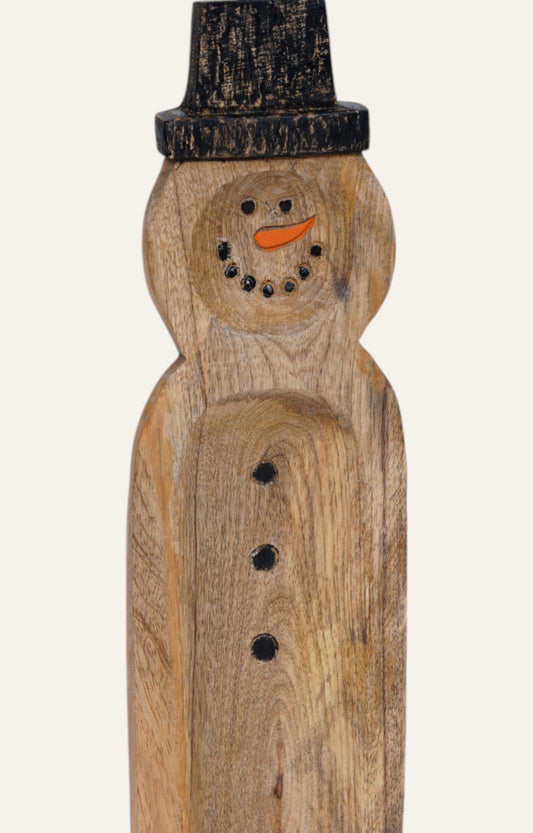 Snowman Serving Tray: Christmas Cheer on a Plate