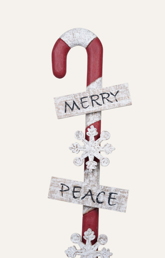 Candy Cane Holiday Sign: Christmas Decorations