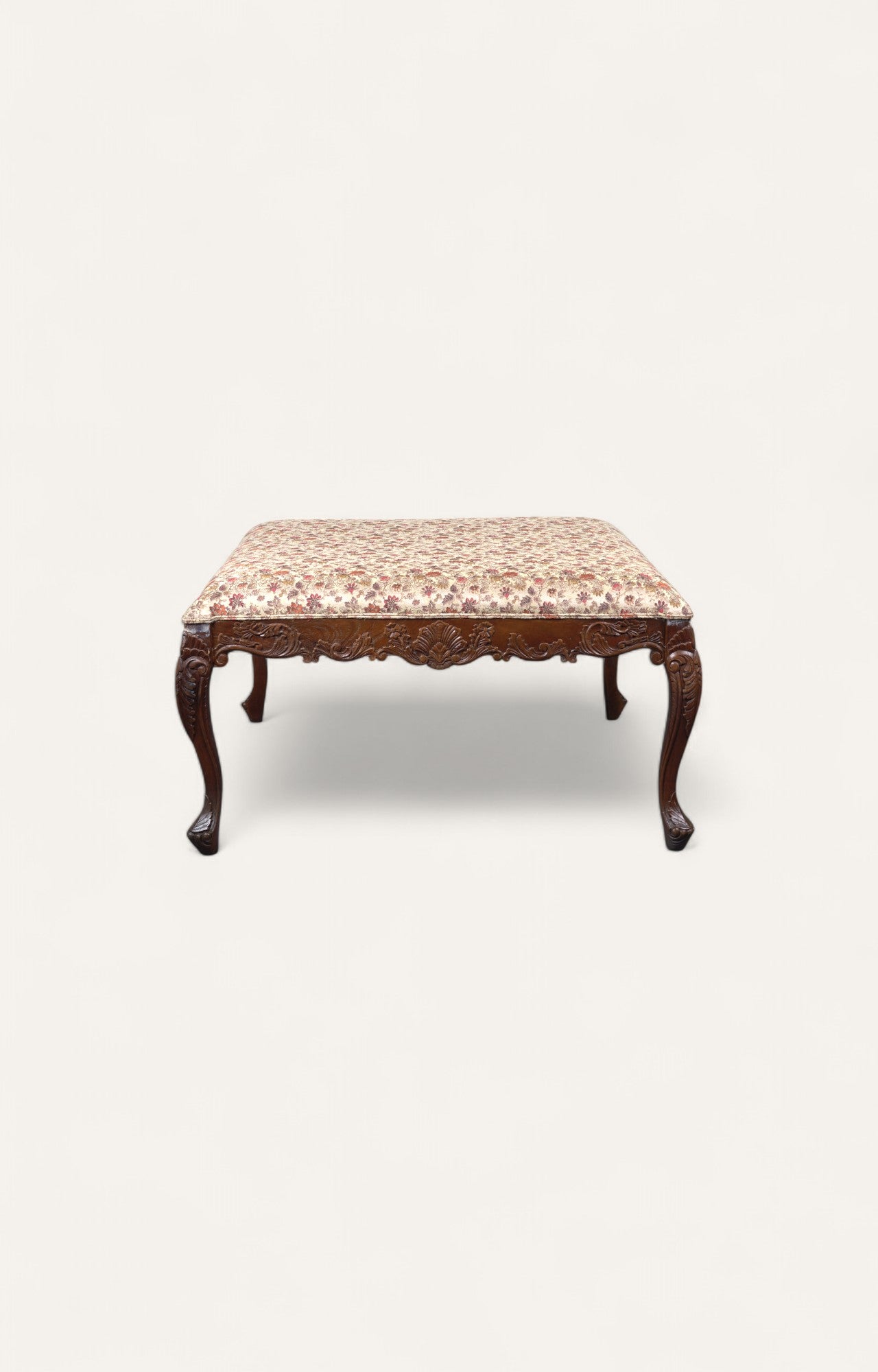 Floral Hand Carved Ottoman