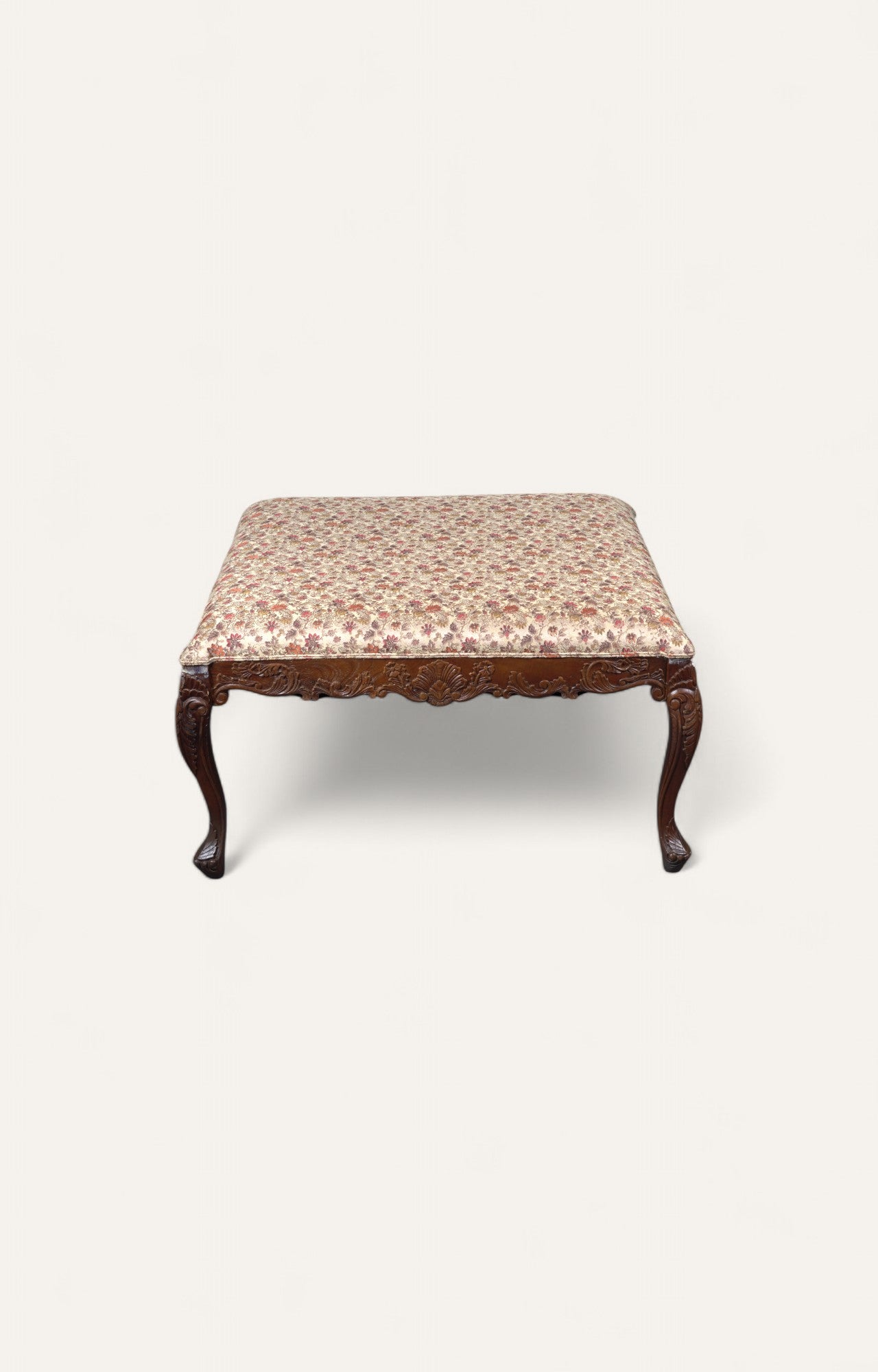 Floral Hand Carved Ottoman