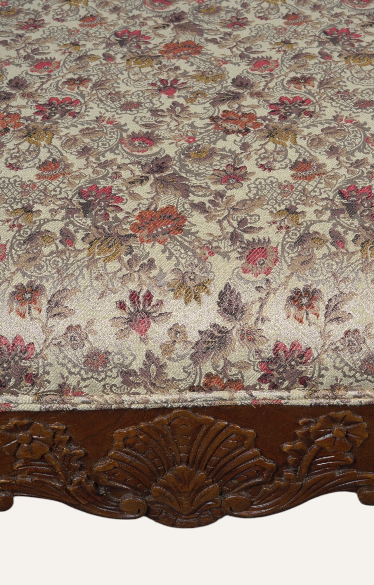 Floral Hand Carved Ottoman