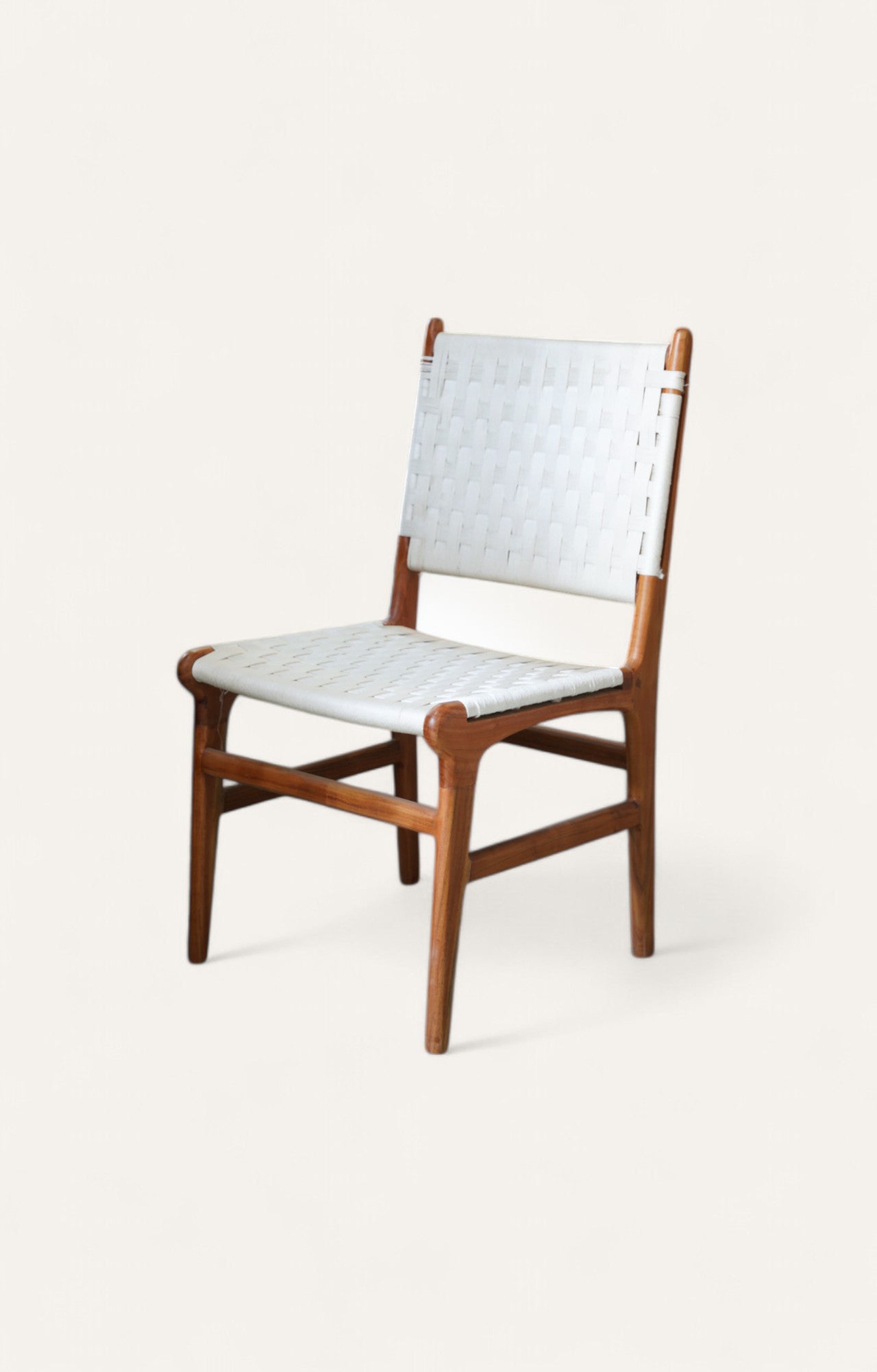 Handwoven Leather Dining Chair