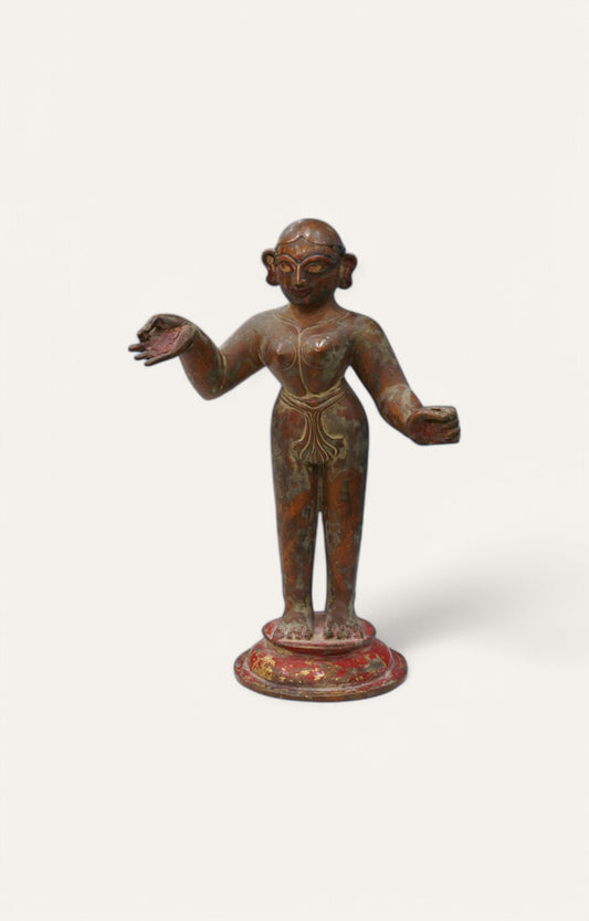 Brass India Tribal Women Vintage Statue Handcrafted Tabletop