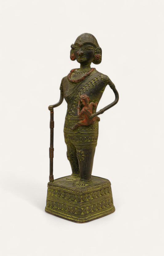 Dhokra Tribal Handcrafted Motherhood Life Bronze Figurine Home Décor