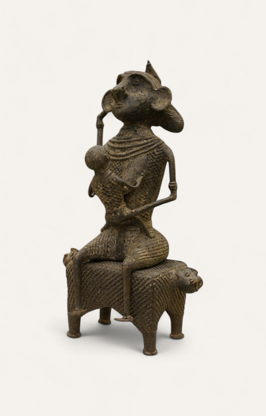 Guardian of Heritage Brass Tribal Figurine Table Décor