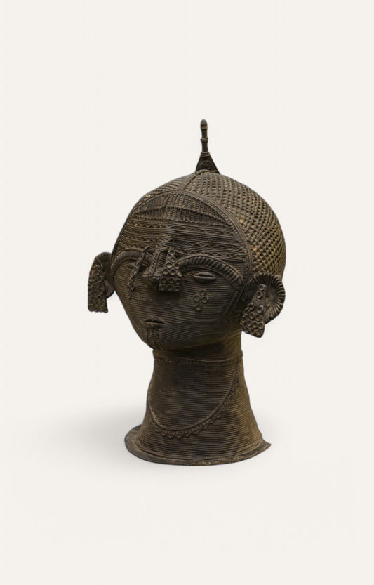 Dhokra Tribal Brass Bust Handcrafted Vintage Sculpture Home Décor