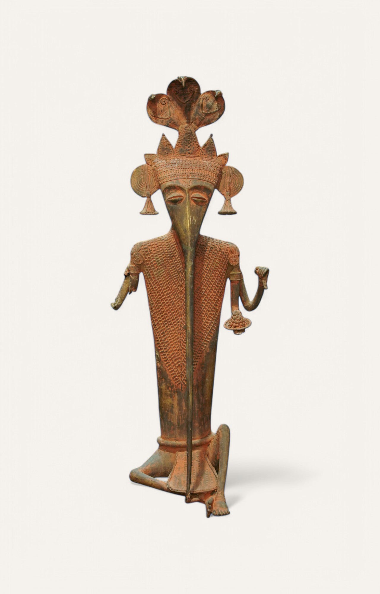 Handcrafted Dhokra Art Brass Ganesha Tribal Sculpture