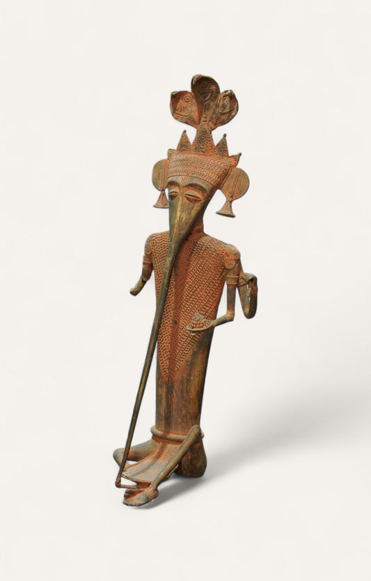 Handcrafted Dhokra Art Brass Ganesha Tribal Sculpture