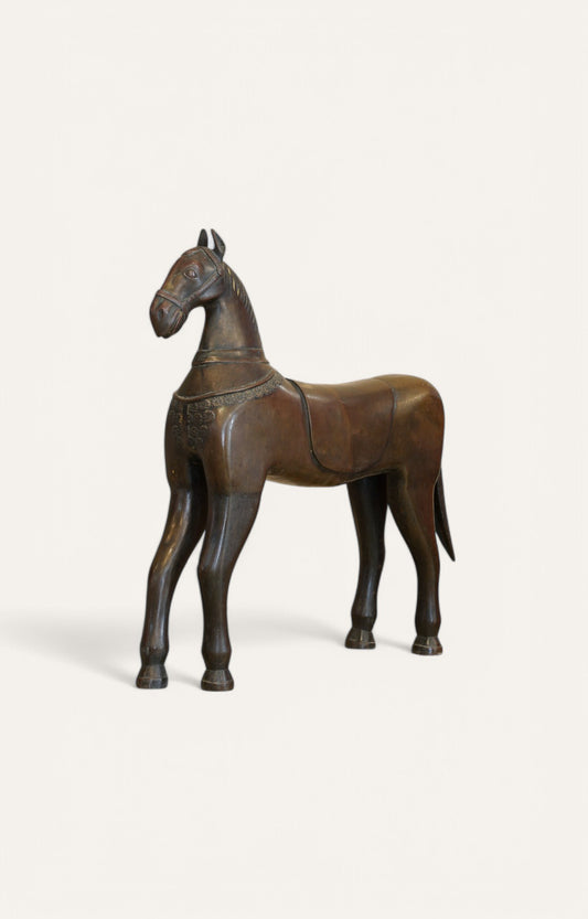 Dhokra Traditiona Brass Horse Scupture Home Décor