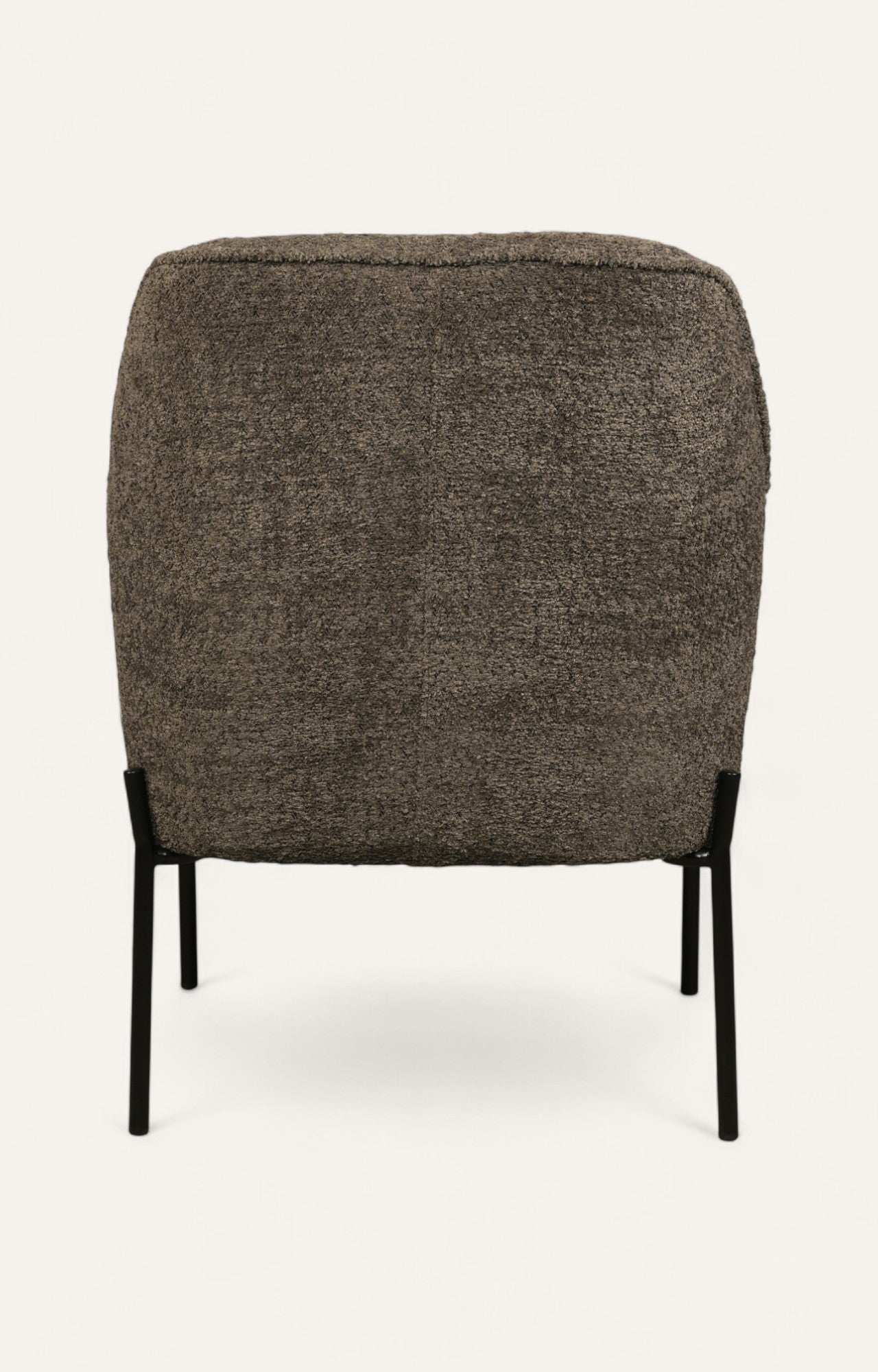 Modern Charcoal Upholstered Armchair with Metal Legs