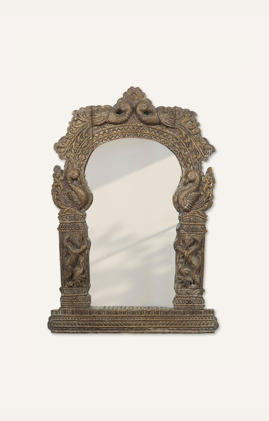 Brass Hand Carved Mirror