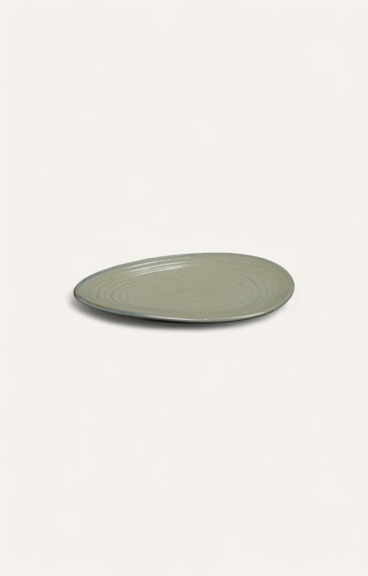 Small Egg-Shaped Ceramic Platter