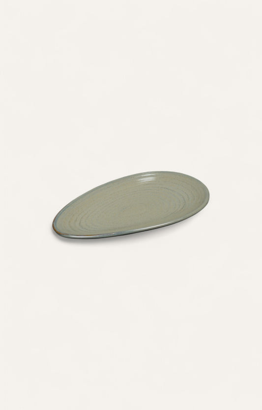 Small Egg-Shaped Ceramic Platter