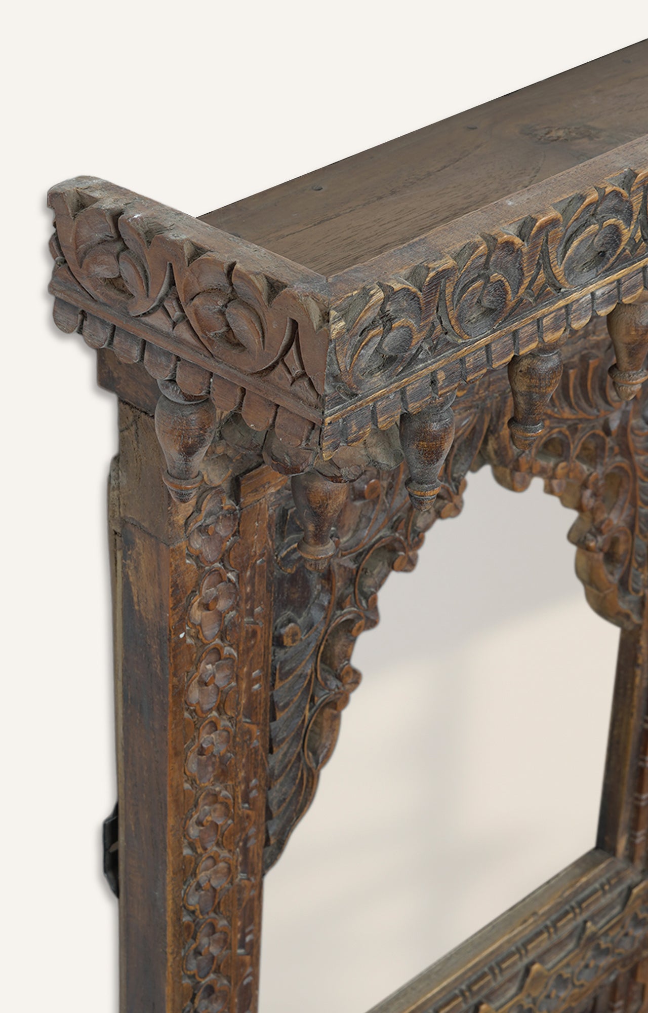 Wooden 4 Window Mirror