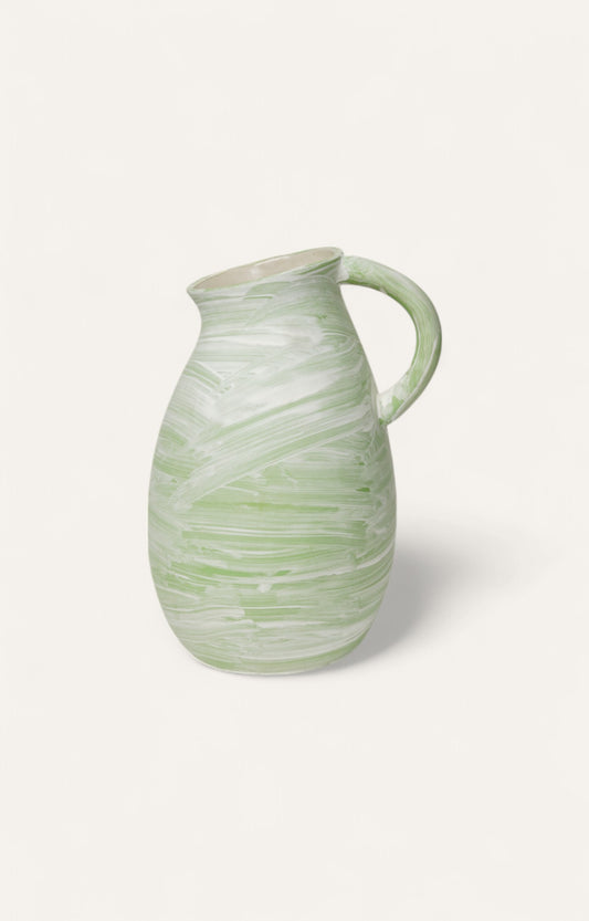Swirled Celadon Ceramic Vase