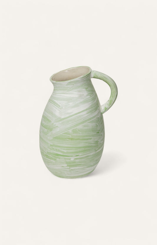 Swirled Celadon Ceramic Vase