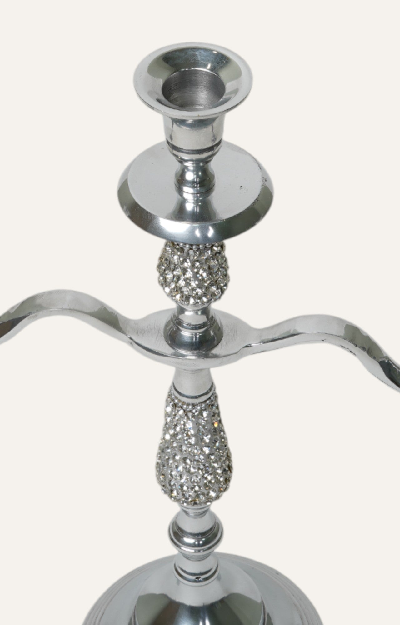 Victorian 3-Arm Crystal Candle Holder