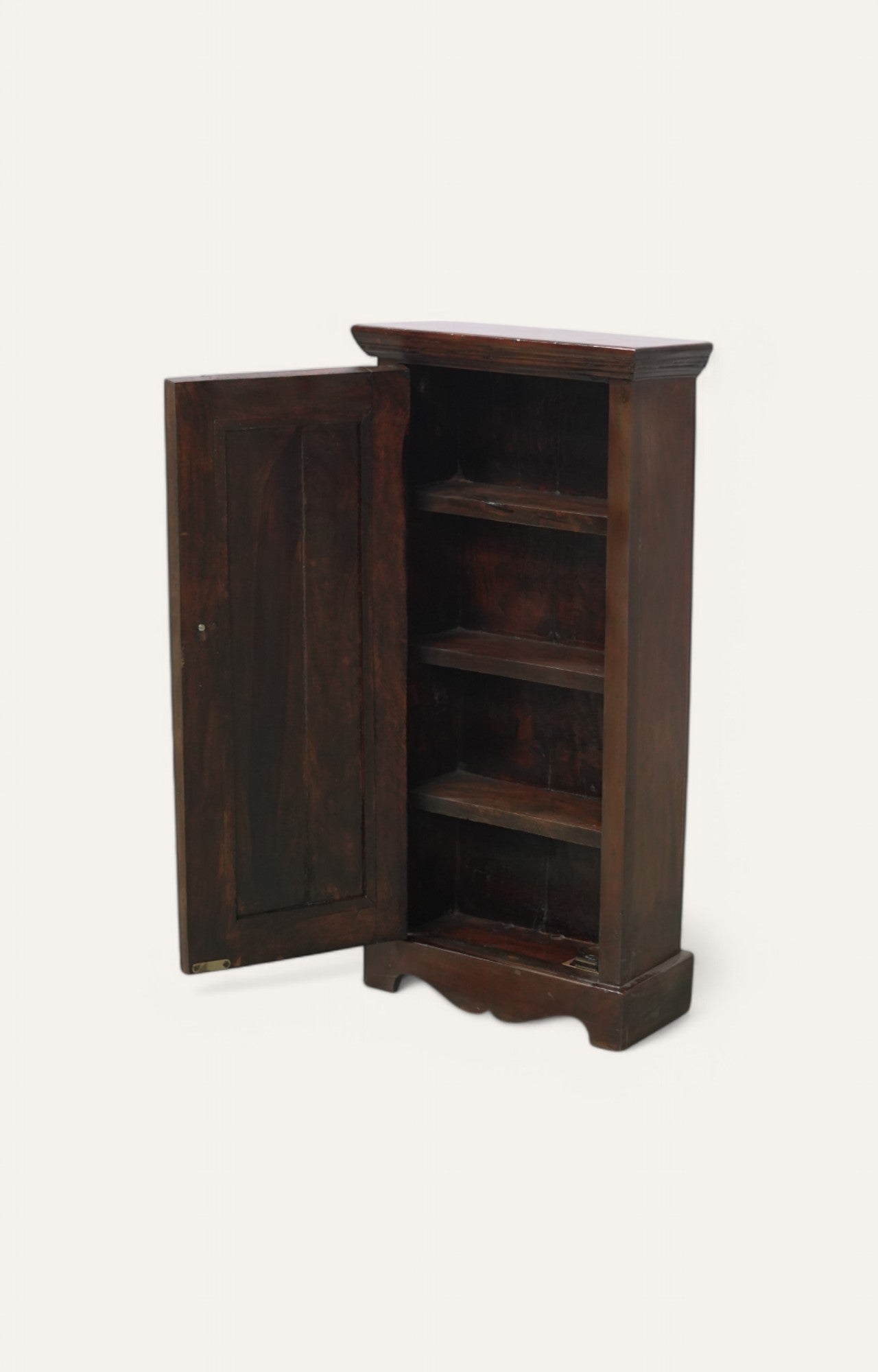 Elf Tall Single Door Wooden Corner Cabinet
