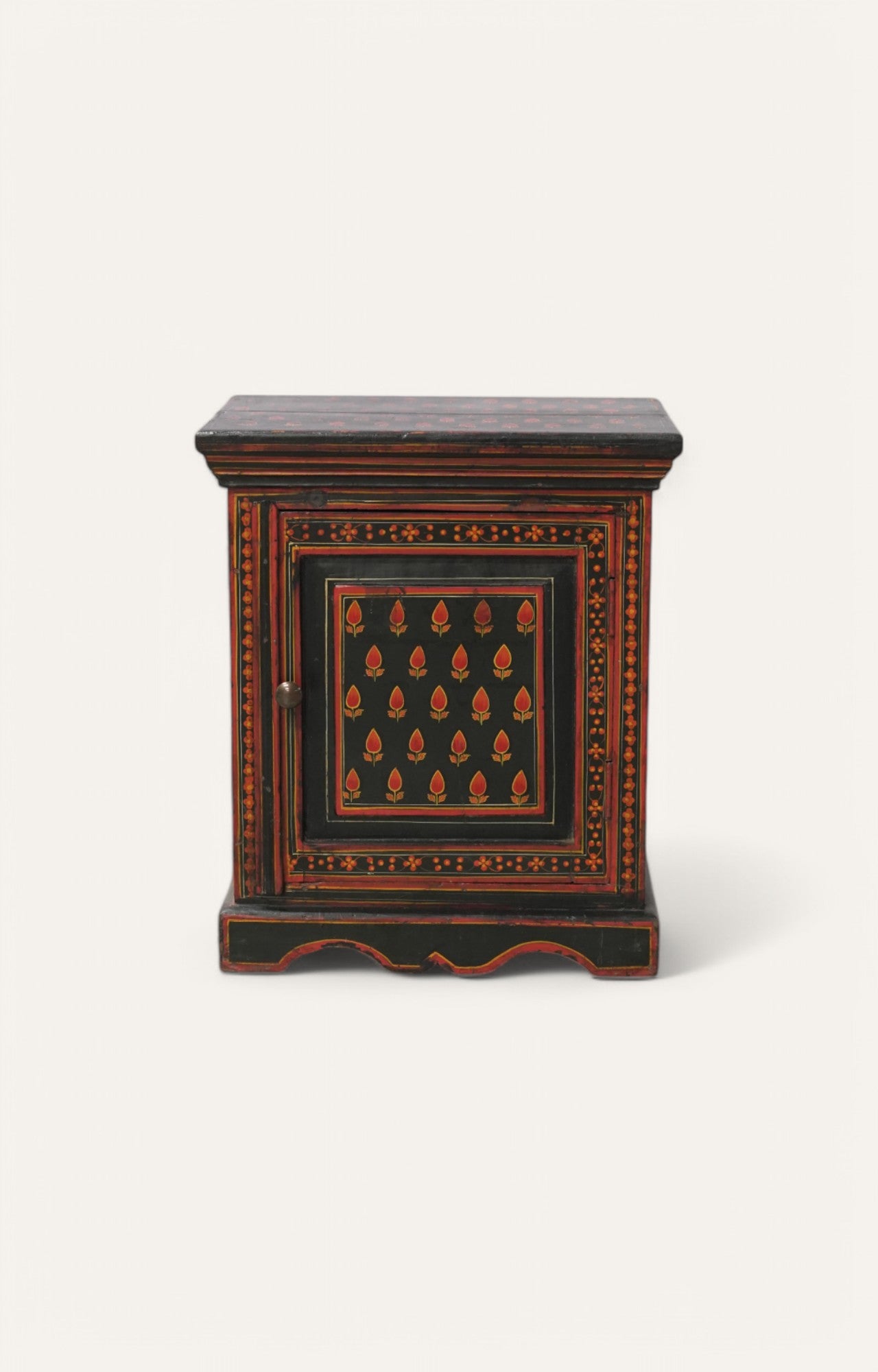 Maharaja Hand-Painted Wooden Cabinet