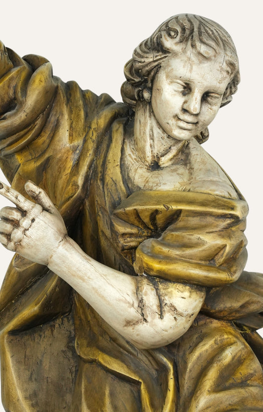 Baroque Kneeling Angel Statue