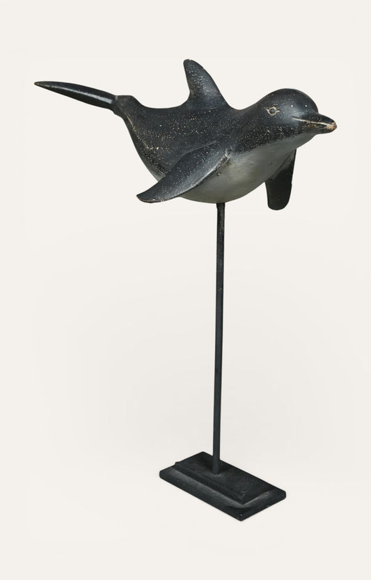 Flying Dolphin Metal Sculpture