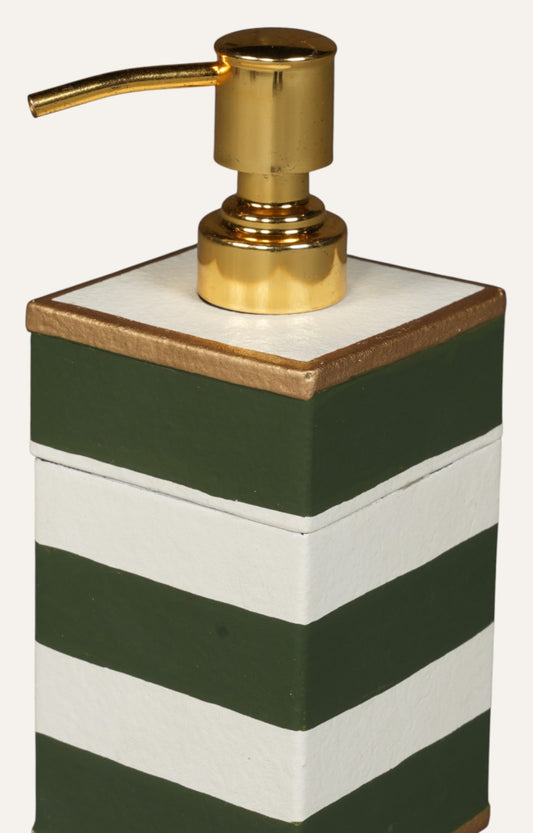 Striped Ceramic Bath Accessory Set of 3