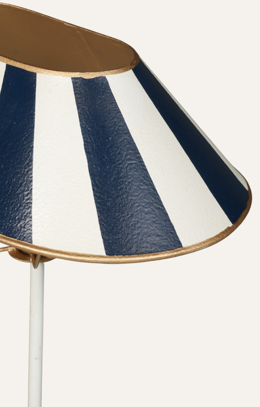 Navy and White Striped Table Lamp