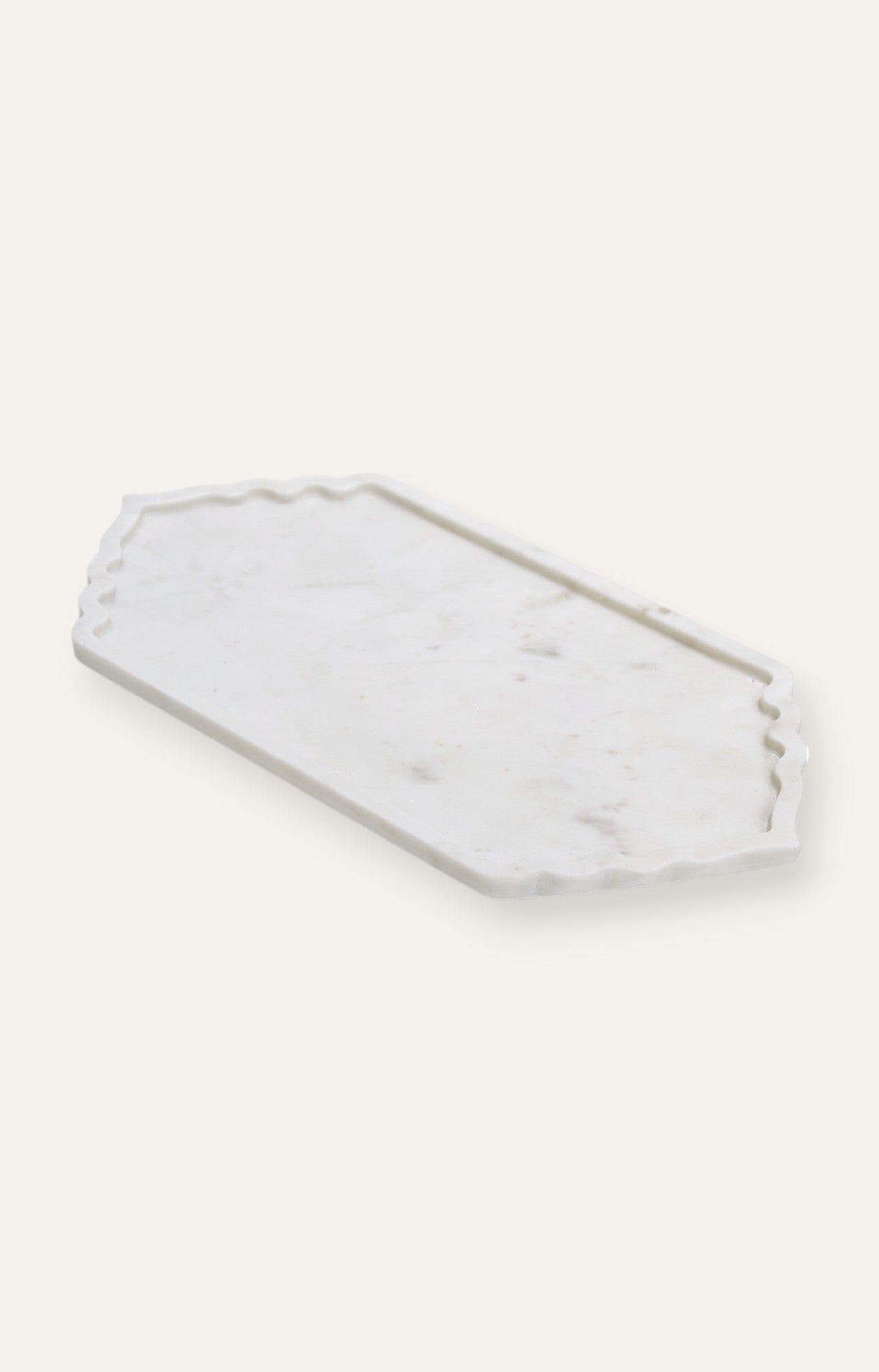 White Marble Long Maroc Platter