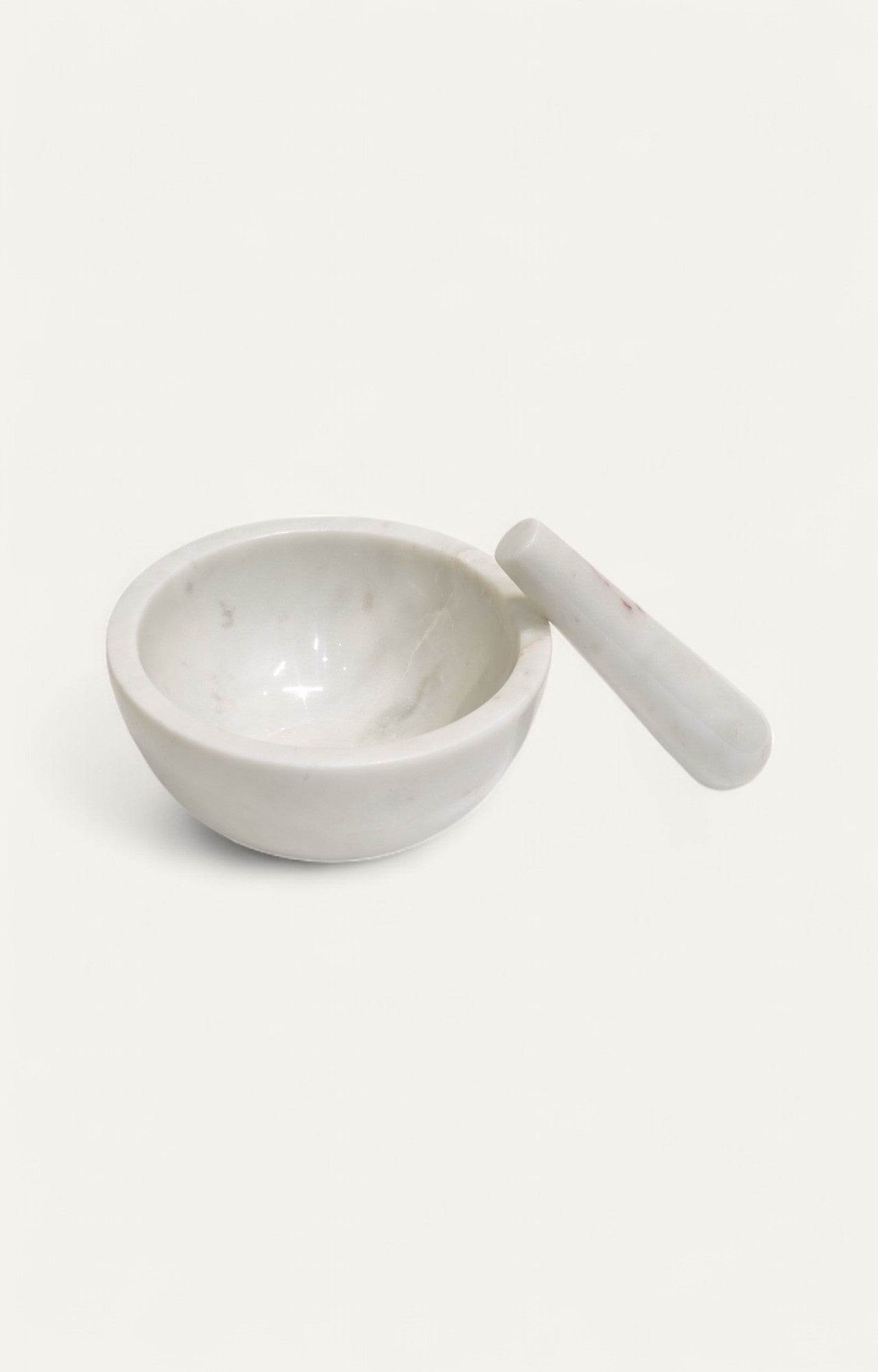Round Marble Mortar and Pestle