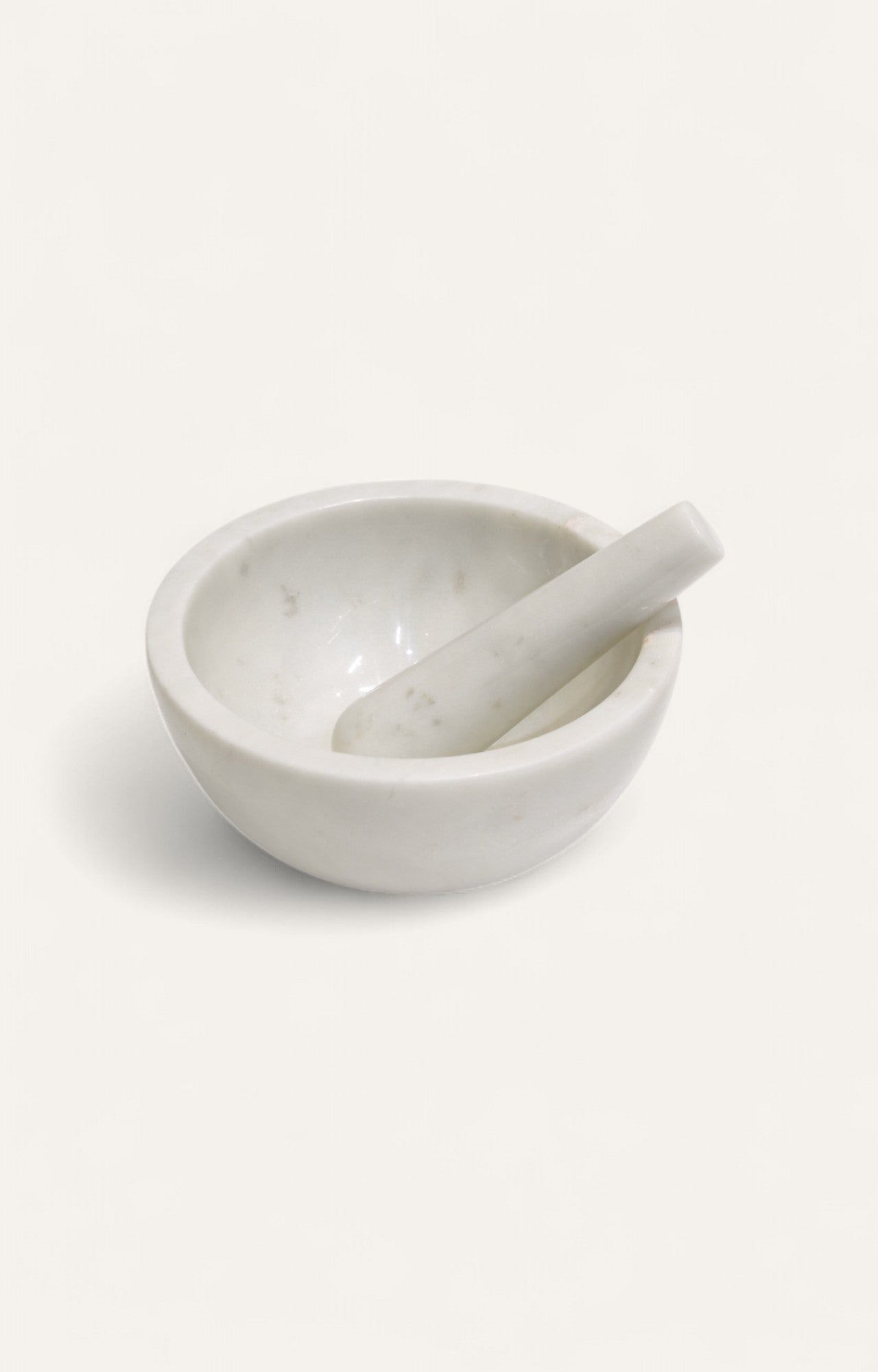 Round Marble Mortar and Pestle