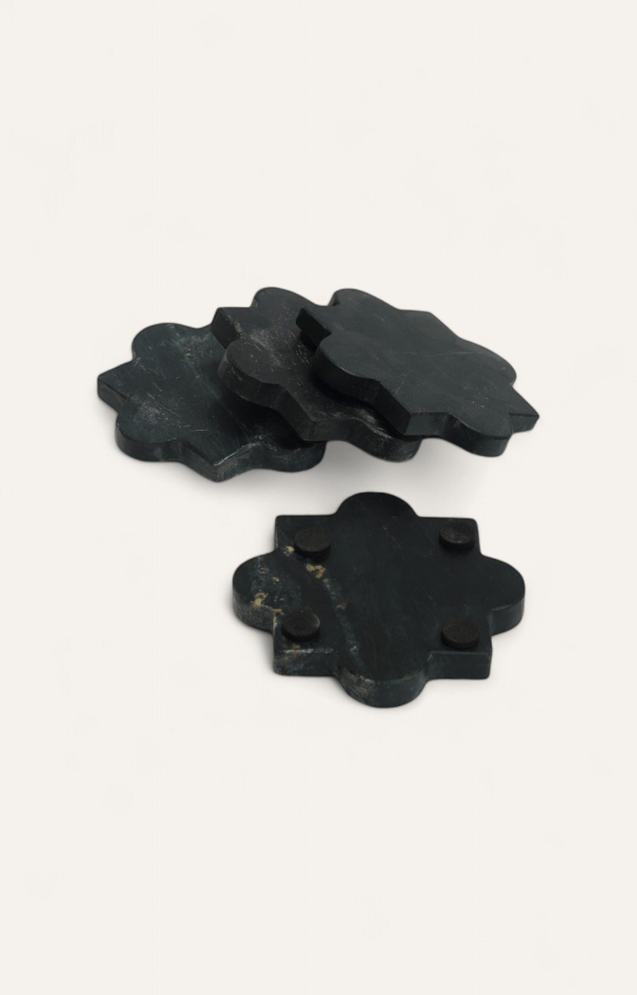 Black Marble Coaster Set (Set of 4 pcs)
