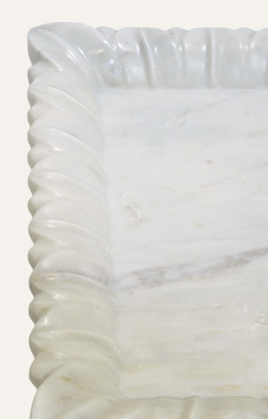 White Marble Rectangle Tray
